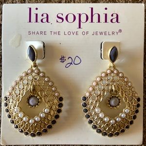 Lia Sophia antique fan style earrings